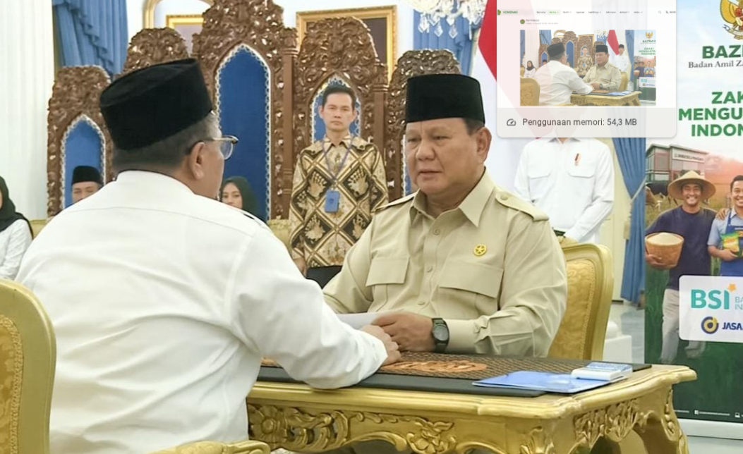 Zakat Istana Ramadan 2026, Prabowo dan Para Menteri Serahkan Zakat Melalui Baznas
